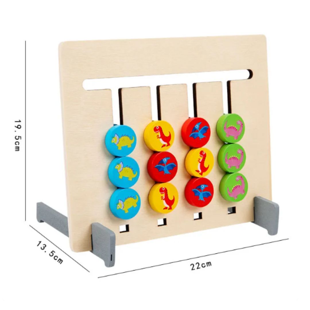 Juego Montessori de madera para emparejar colores y patrones