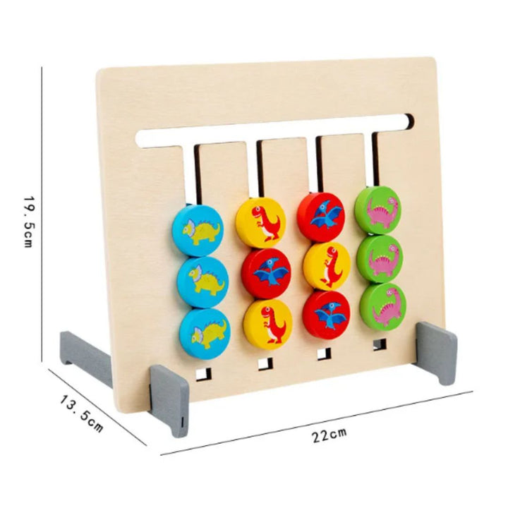 Juego Montessori de madera para emparejar colores y patrones