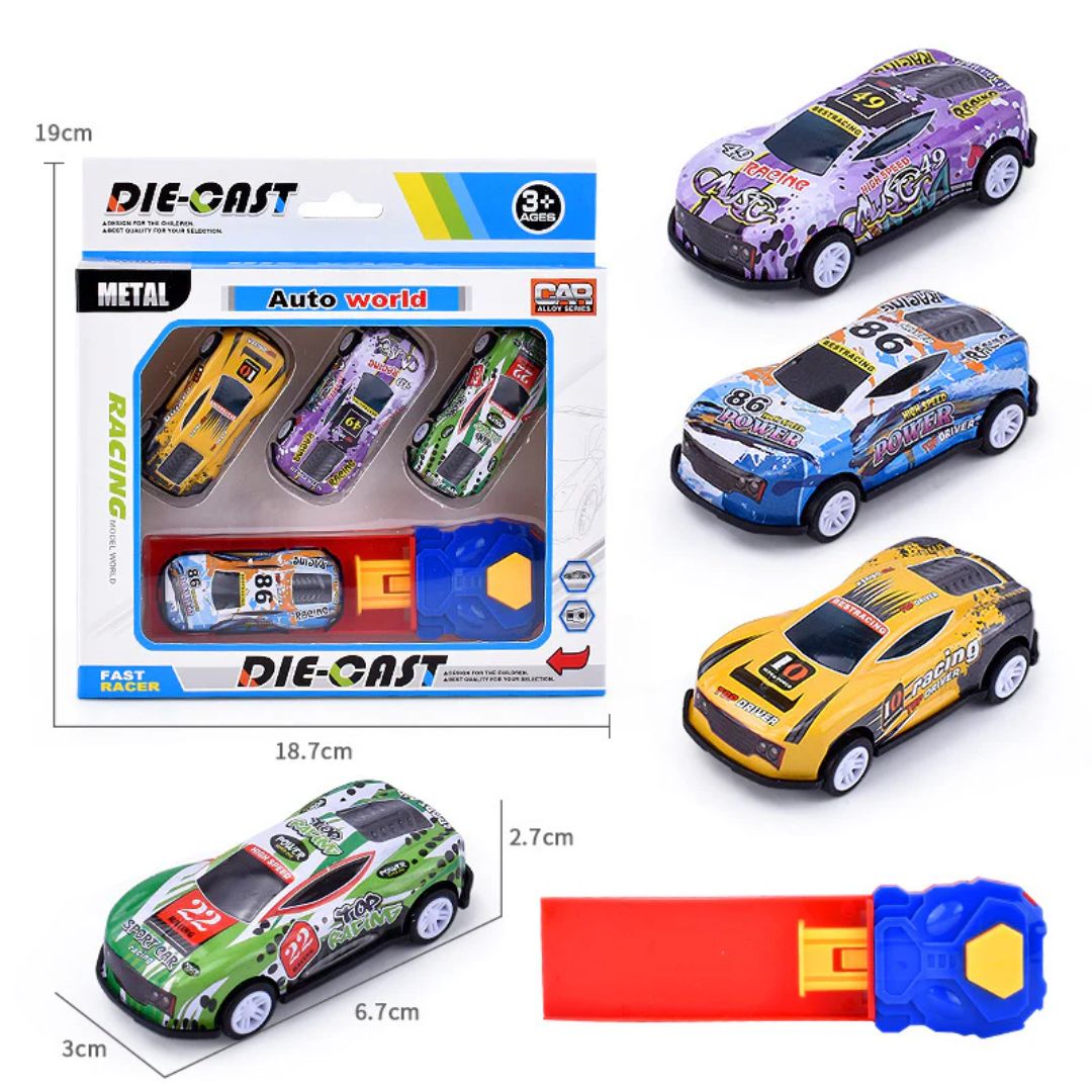 Juego de carreras con catapulta de coches