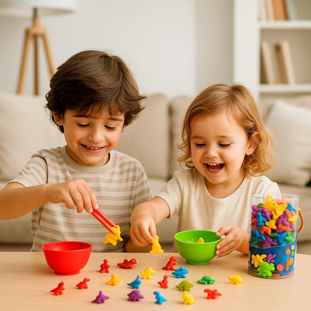 Juego de clasificación Montessori colorido