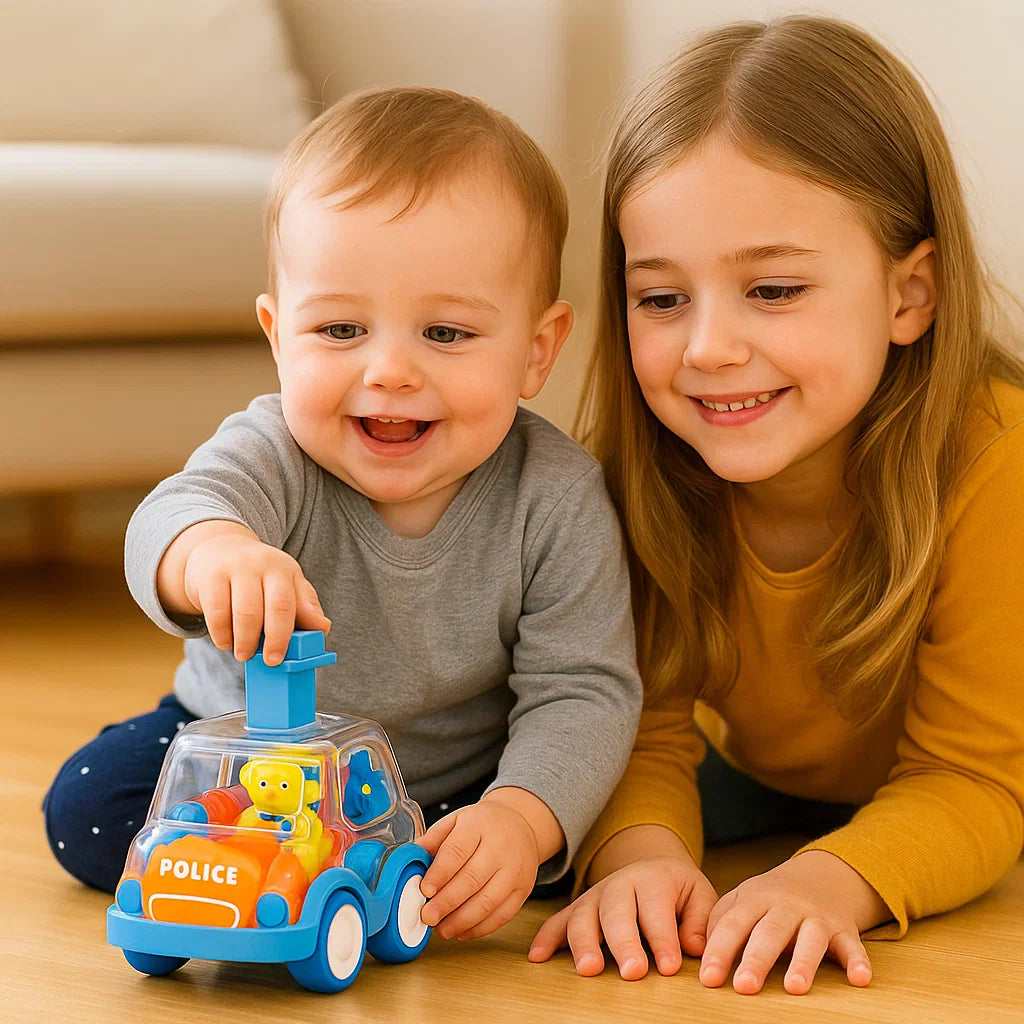 ¡Presiona y conduce – Coches con engranajes!