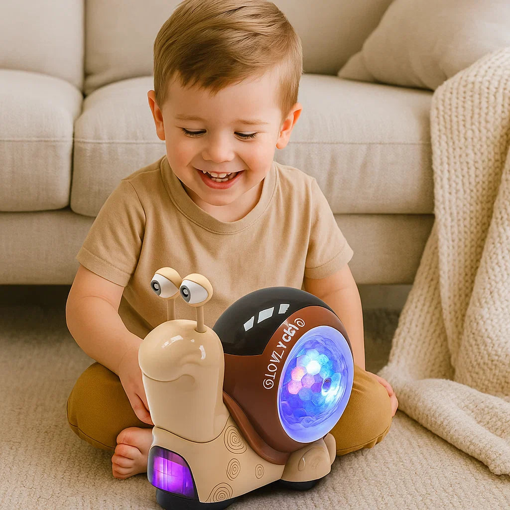 Caracol luminoso y musical para gatear