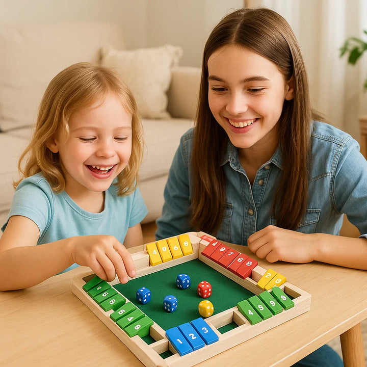 Juego familiar Shut The Box – Conjunto para 4 jugadores