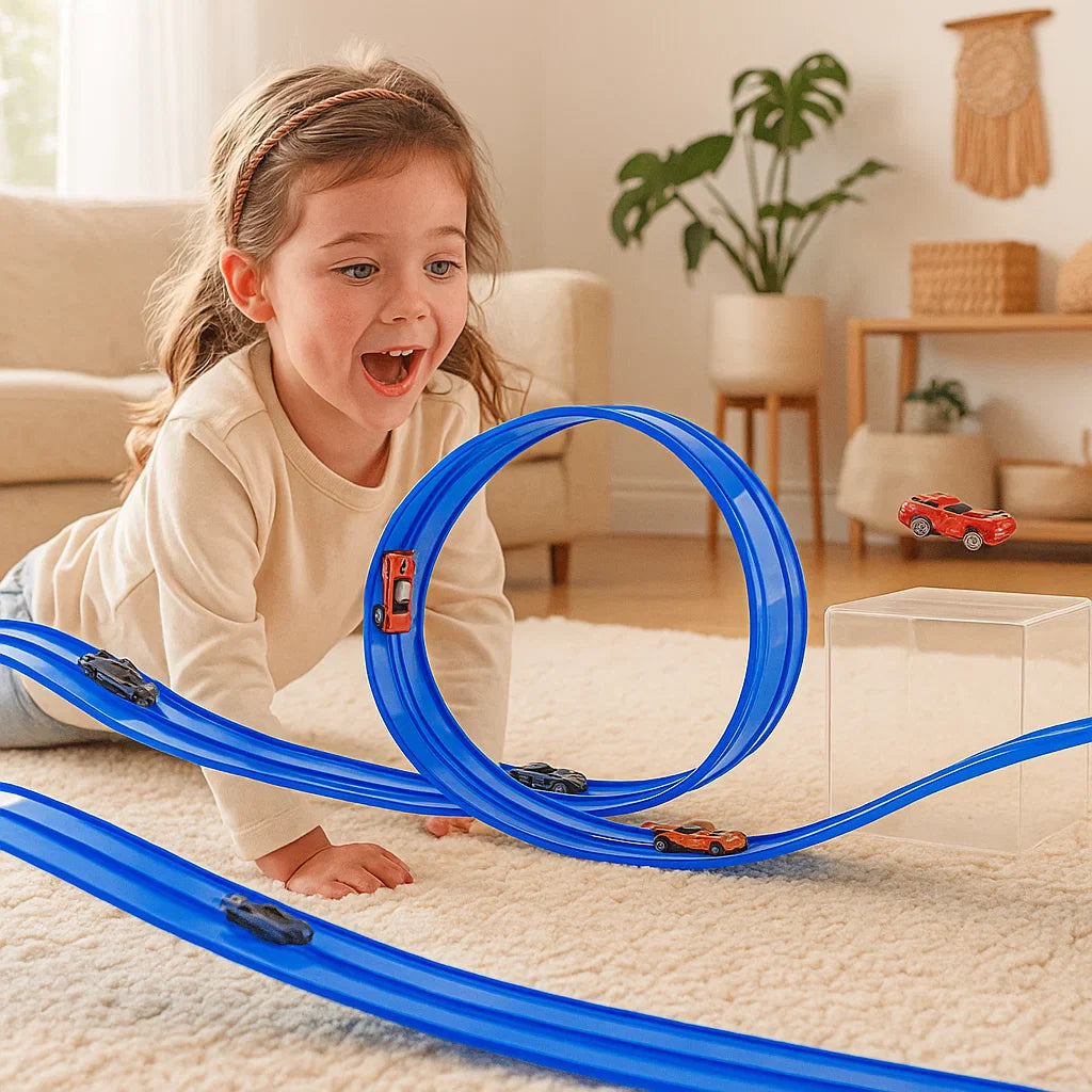 Conjunto de pista de carreras flexible