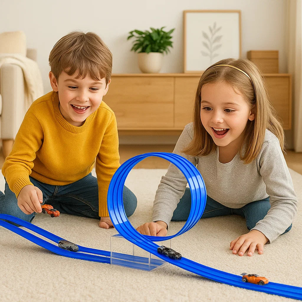 Conjunto de pista de carreras flexible