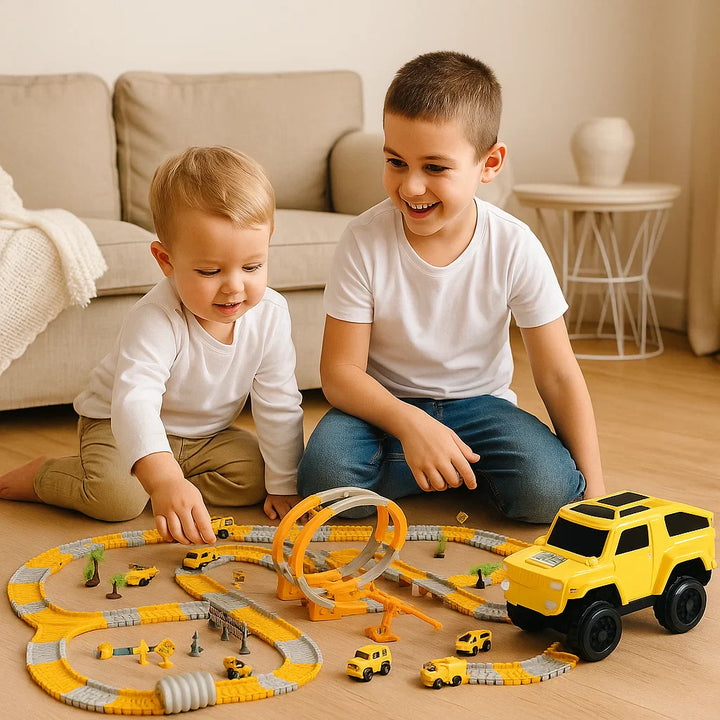 Pista de carreras de aventuras con coches