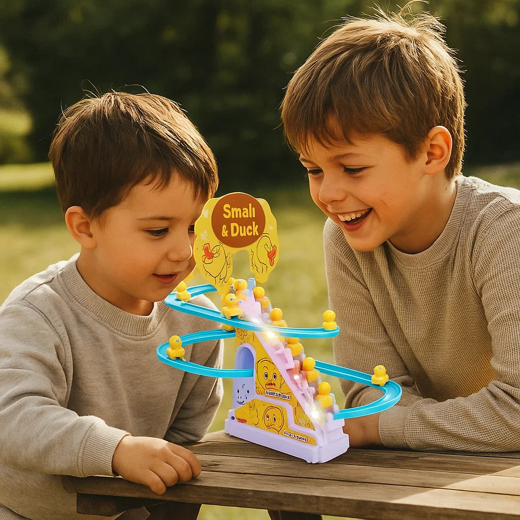 Tobogán con patos – juguete montaña rusa