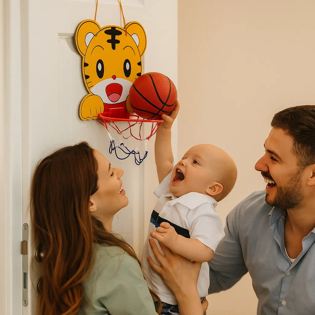Conjunto de baloncesto de animales encantadores para niños