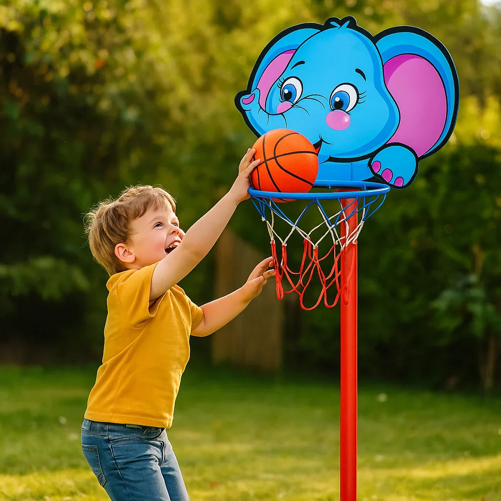Conjunto de baloncesto de animales encantadores para niños