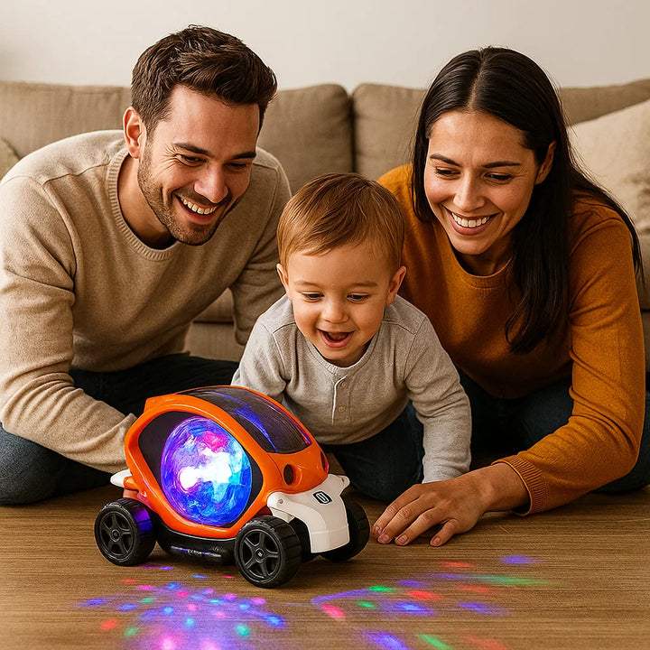 Coche acrobático luminoso 360° con música