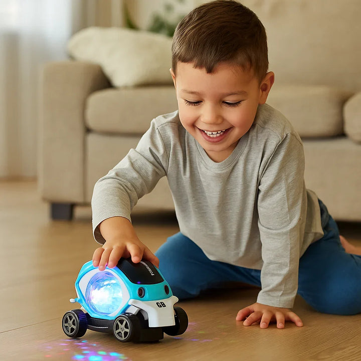 Coche acrobático luminoso 360° con música