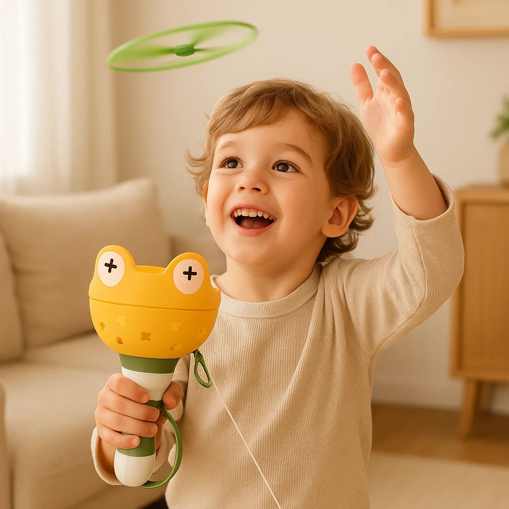 Juguete – helicóptero giratorio con cuerda