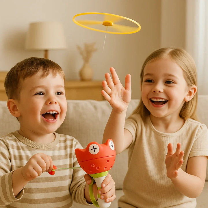 Juguete – helicóptero giratorio con cuerda