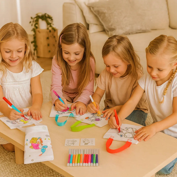 Juego de manualidades y pintura para niños con lápices de colores