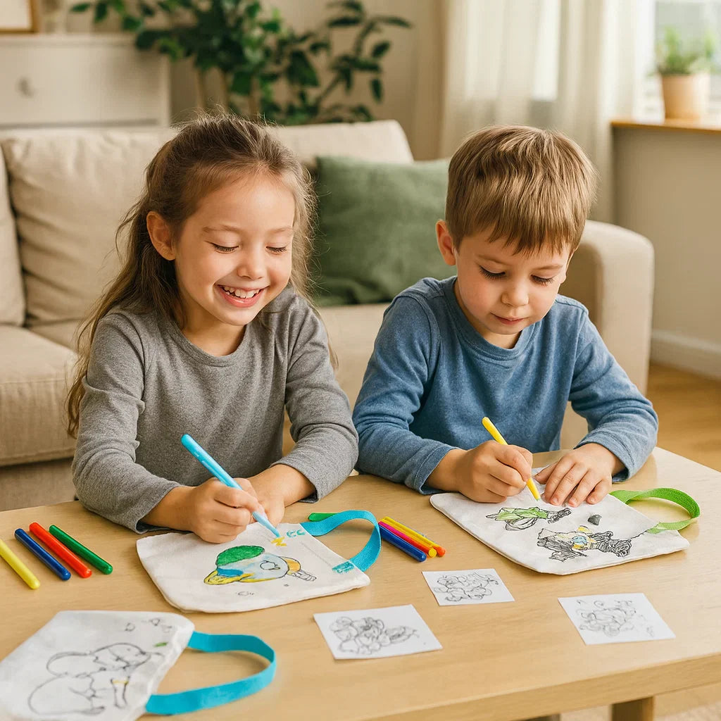 Juego de manualidades y pintura para niños con lápices de colores