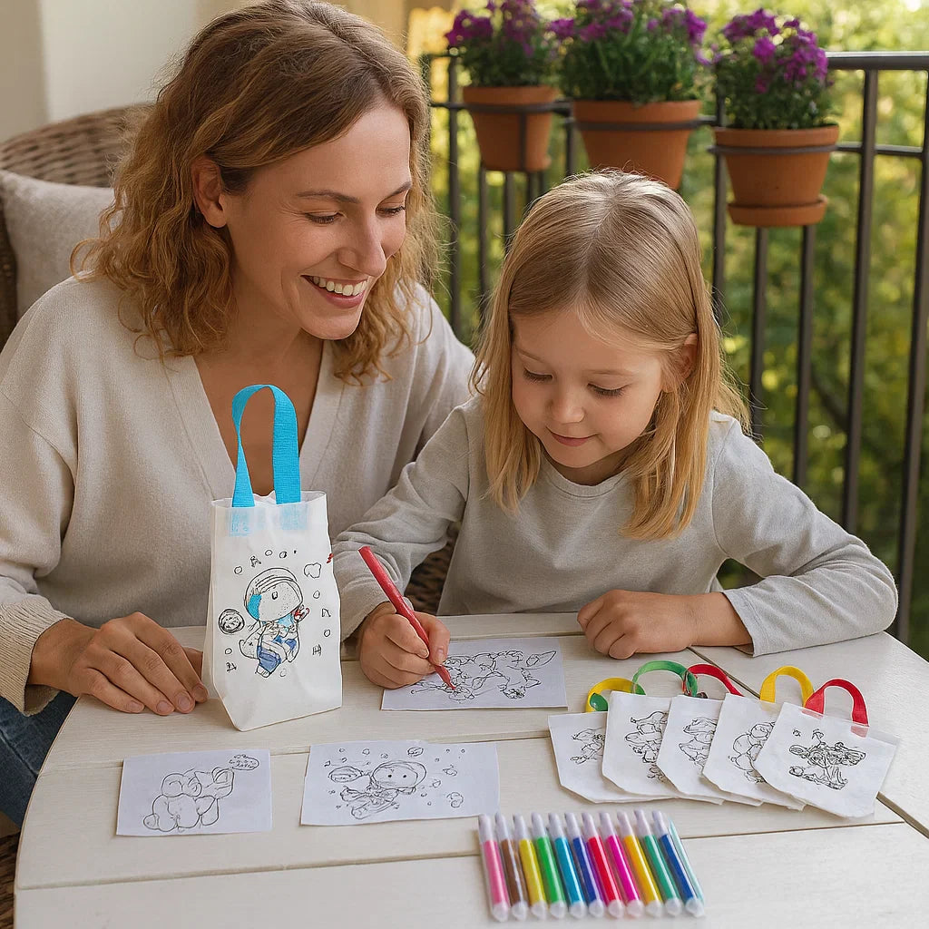 Juego de manualidades y pintura para niños con lápices de colores