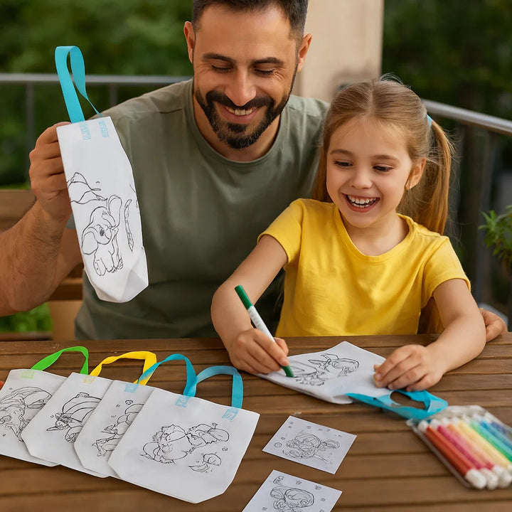 Juego de manualidades y pintura para niños con lápices de colores