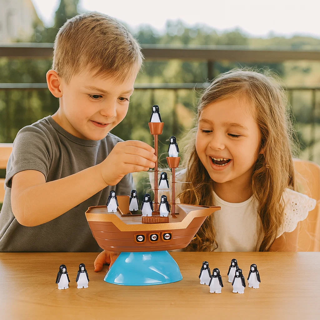 Pingüinos Piratas: Juego de Equilibrio