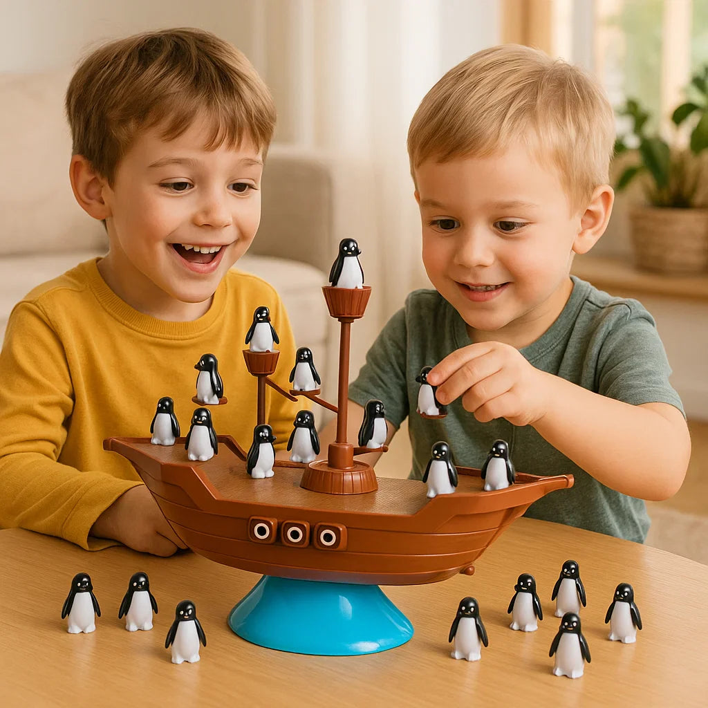 Pingüinos Piratas: Juego de Equilibrio