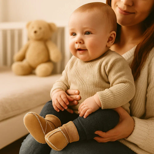Botines calcetines térmicos para bebés en estilo ante