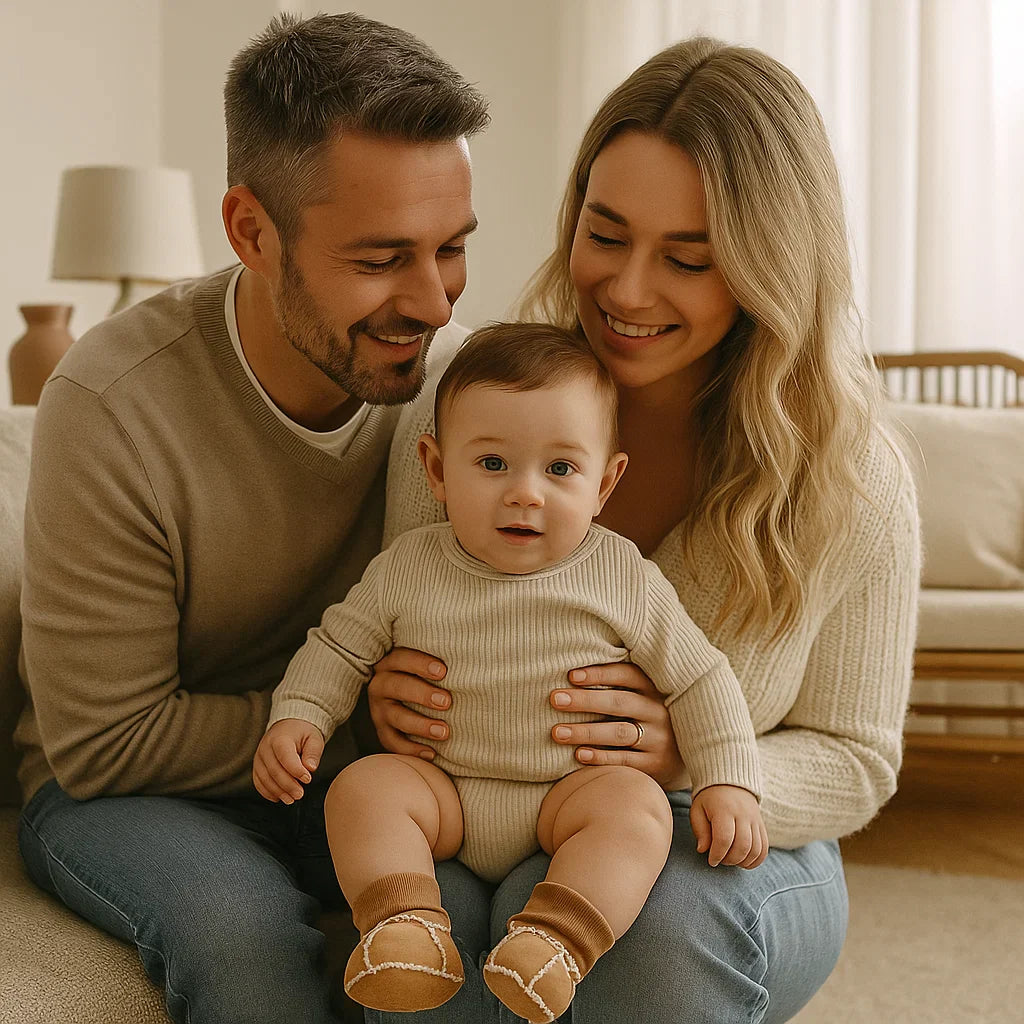 Botines calcetines térmicos para bebés en estilo ante
