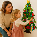 DIY Árbol de Fieltro para Niños | Decoración de Pared Segura con Adornos Desmontables para Diversión Navideña