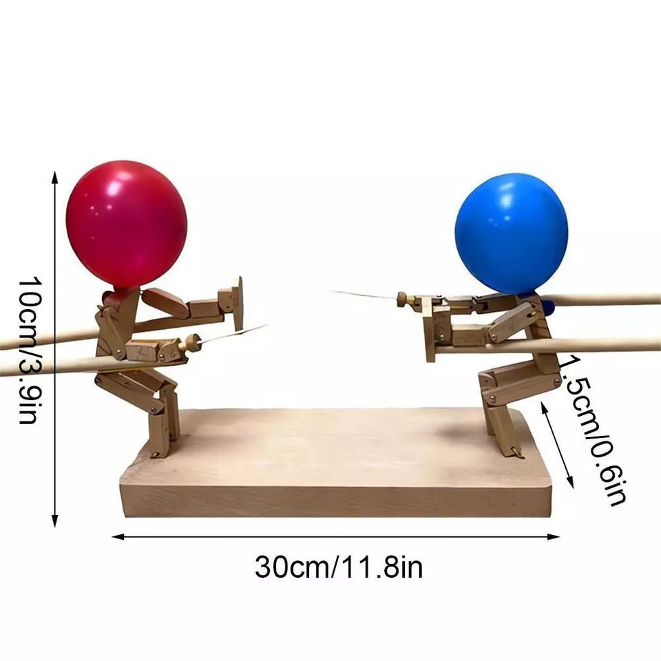 Juego de esgrima con globos
